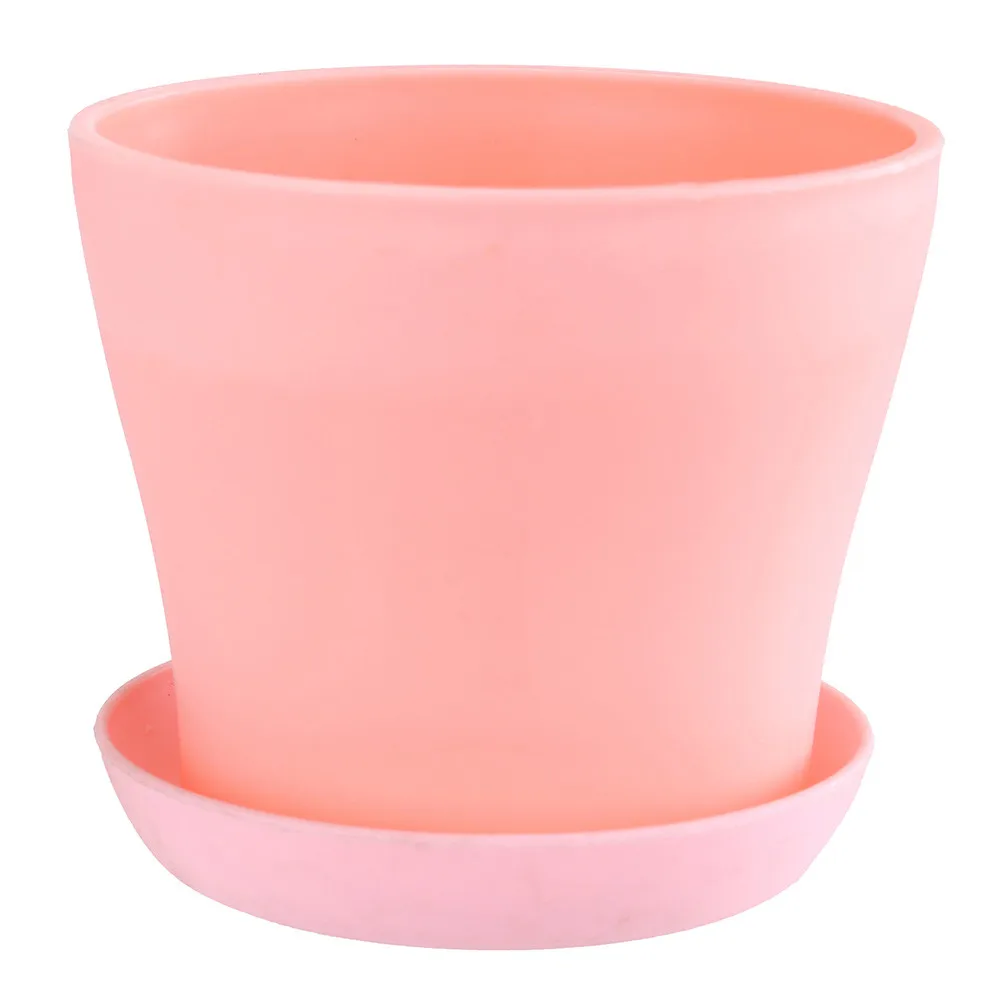 Красочный мини пластиковый цветочный горшок для суккулентов цветочный горшок для домашнего офиса Декор горшок для садового растения L* 5 - Цвет: F
