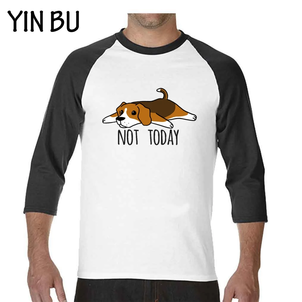 Не сегодня Beagle Dog футболки мужские Новые простые футболки с принтом на заказ мужские футболки с длинным рукавом
