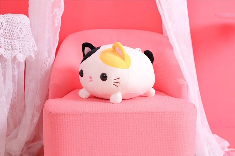 1 шт. 35/45 см Kawaii Лежа кошка плюшевая мягкая подушка милая плюшевая зверушка игрушки куклы милые игрушки для детей, девочек, на День святого Валентина, Birthd