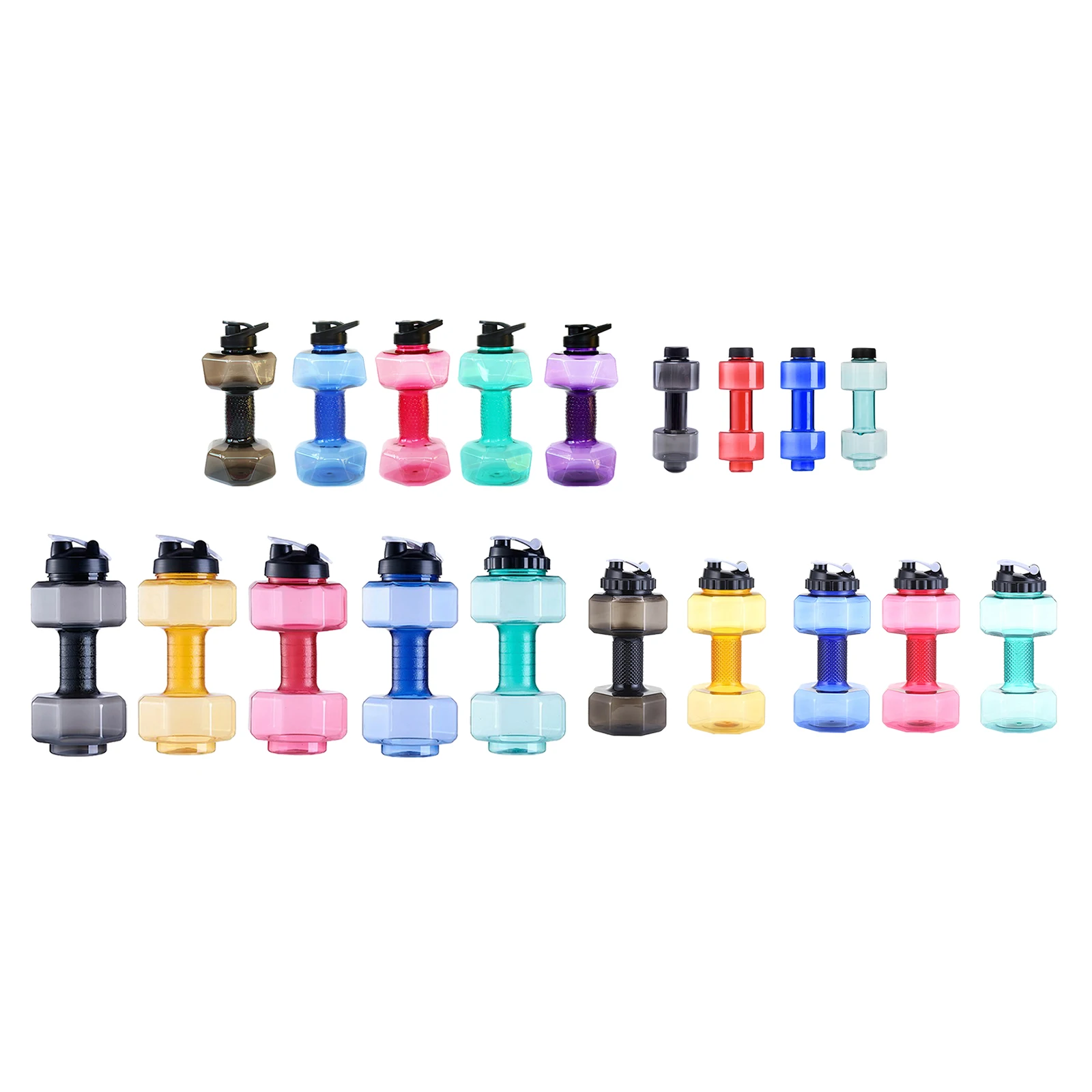 Portable Plastic Water Bottle Dumbbell Kettle for Fitness Outdoor Camping