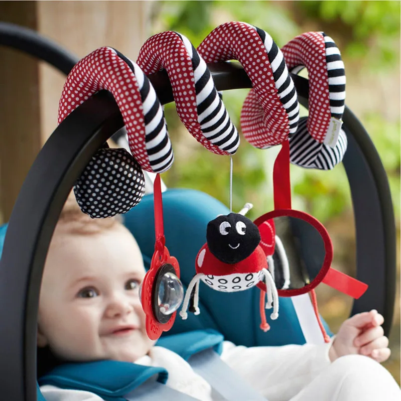 Мягкие детские игрушки 0-12 месяцев Музыкальная подвеска на коляску кроватку спиральная детская сенсорная развивающая игрушка для погремушки для новорожденного ребенка кровать колокольчик