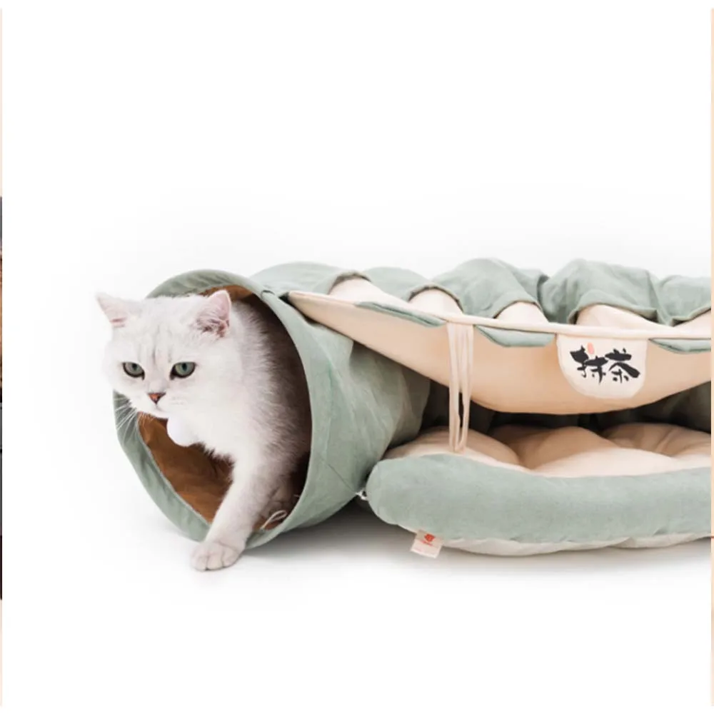 Забавная кошка кровать туннель складной кринкл Pet палатка котенок щенок хорьки