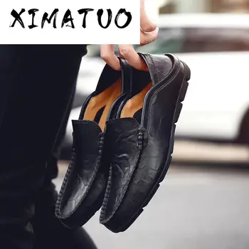 

Italian Men Shoes Casual Luxury Brand 2020 Summer Mens Loafers Genuine Leather Moccasins Breathable Slip on Boat Shoes