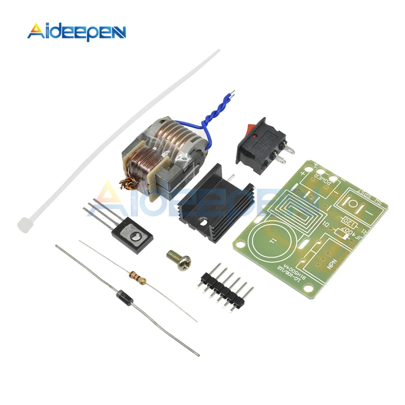 Высокочастотный 15 кВ постоянного тока, высоковольтный дуговой генератор зажигания, инвертор, повышающий рост 18650, комплект DIY, u-образный сердечник, трансформатор, 3,7 в