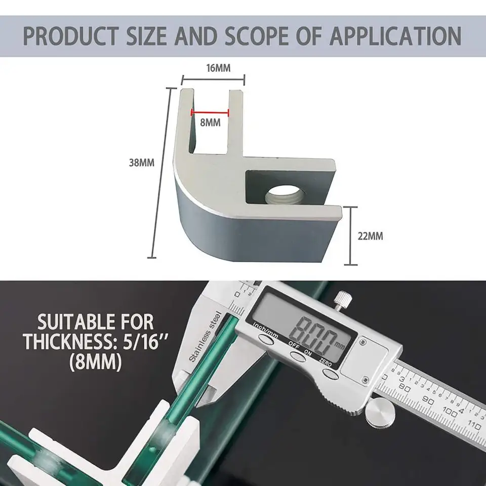 Accesorios de protección contra el viento para fogatas de fuego, Clip de  soporte de vidrio cuadrado para parabrisas, duradero, DIY, Clip de Metal  con alfombrilla de goma - AliExpress, image size:960x960