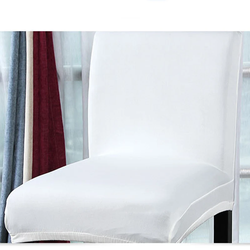 2Pcs/Lot Spandex Stretch Coffee Breakfast Seat Chair Covers Bar Chair Covers Dining Banquet Chaise Bar Slipcover Chaise de Bar - Цвет: White