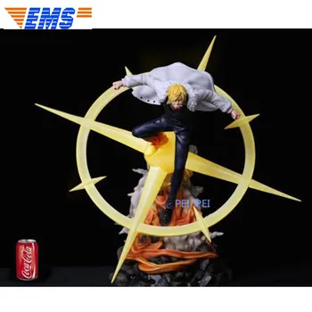 

Anime ONE PIECE Sanji Statue Battle The straw hat Pirates Full-Length Portrait Resin Action Figure Collectible Model Toy Q1008