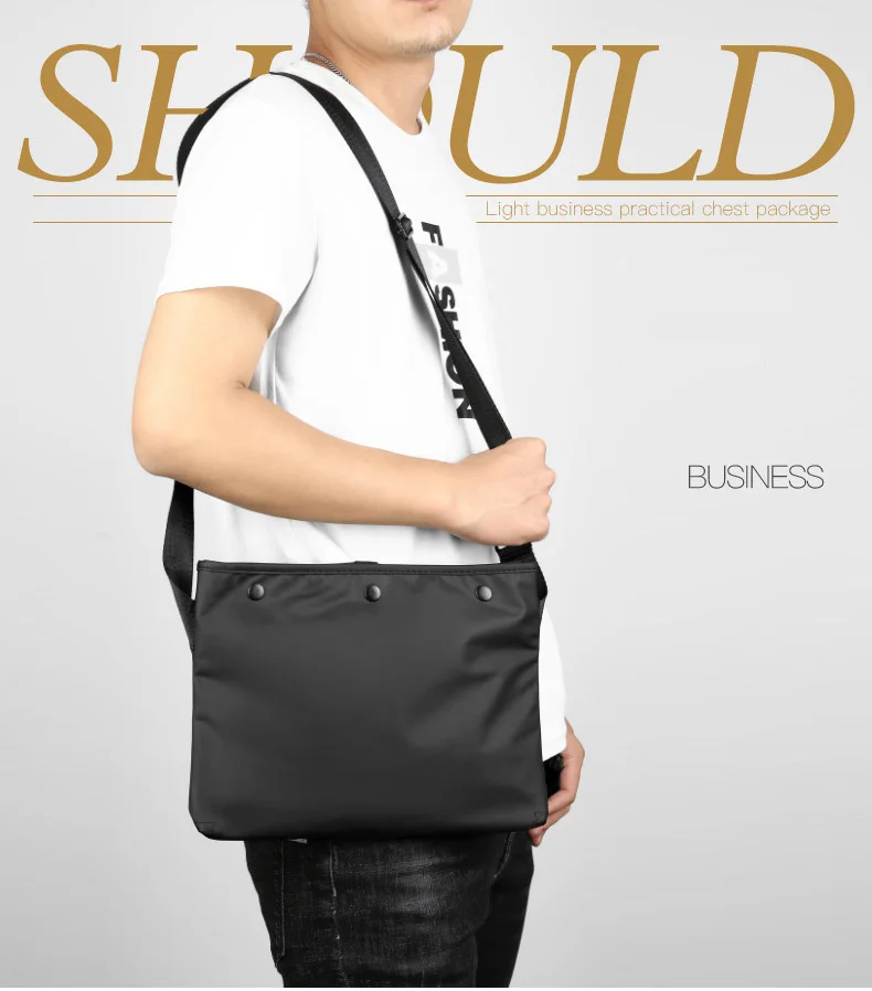 Men's Messenger Bag Fashion Business Travel Shoulder Bag Men's Oxford Fabric Lightweight Briefcase Messenger Handbag Youth