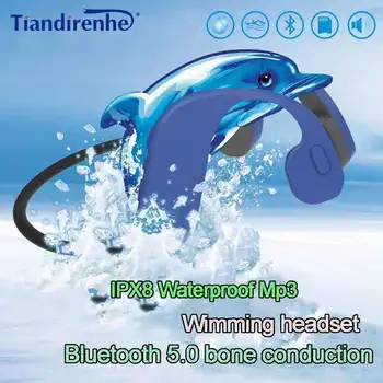 

IPX8 Bluetooth mp3 player Built-in 8G memory card swmming headphone bone conduction wimming headset Original hifi mp3 player