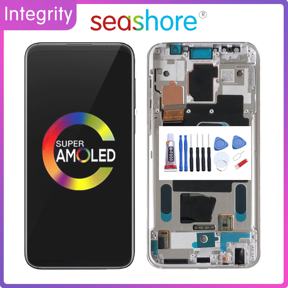 

6.0"Original For MEIZU 16 LCD Display Touch Screen Digitizer For Meizu 16 Display with Fingerprint Frame Replacement M882Q M882H