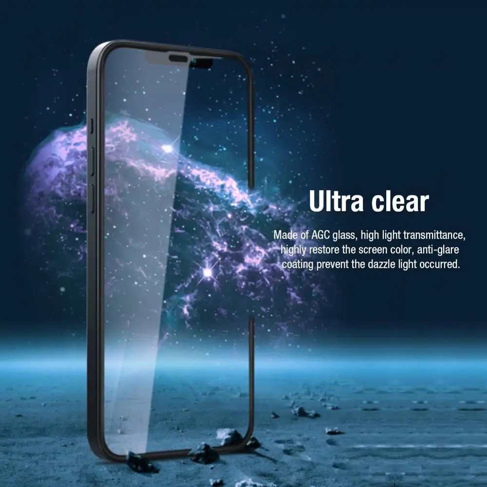 NILLKIN Dust-proof Full Coverage Tempered Glass for iPhone 12 Pro Max Screen Protector Ultra Clear for iPhone 12 Mini Glass Film