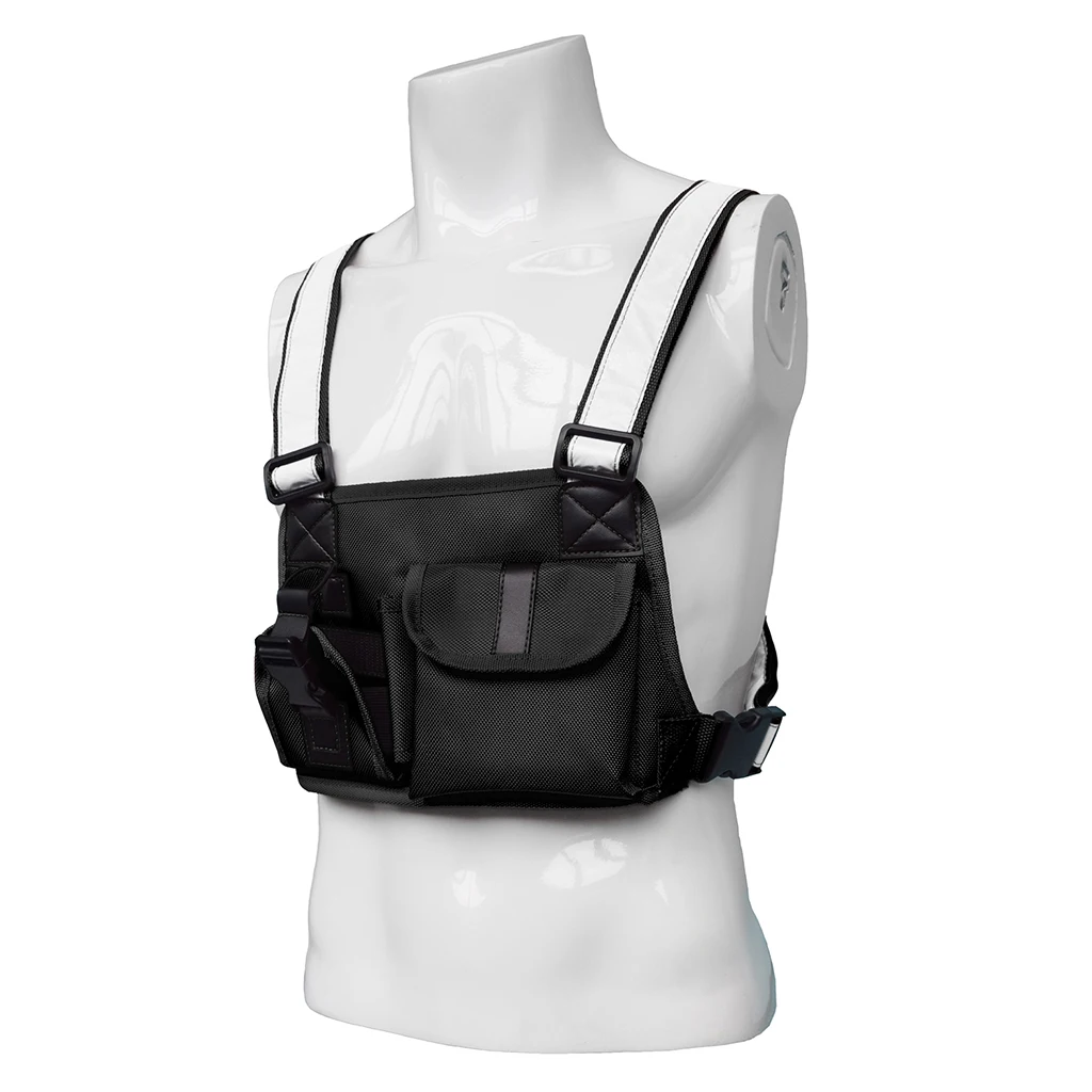 Radio Pocket Radio Chest Harness Chest Front Pack Pouch Holster Vest Rig Multifunctional Phone Holder Utility Gadget Pouch