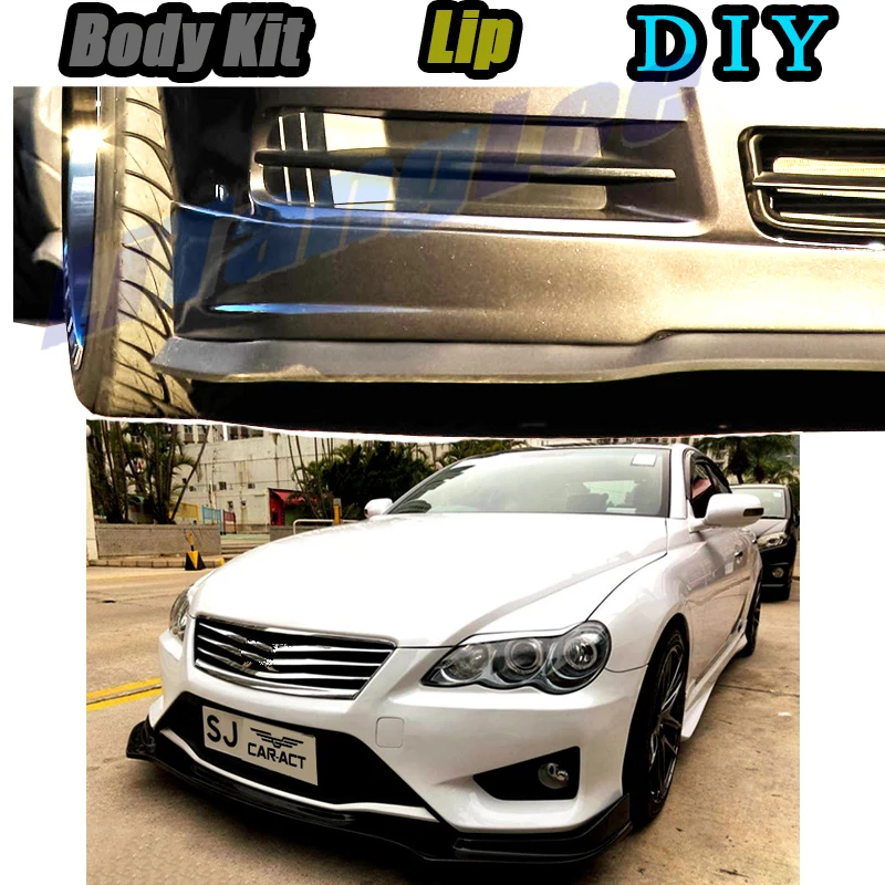 Car Bumper Lip Front Spoiler Skirt Deflector For Toyota Reiz Mark X Markx Tune Car Modified Body Kit Vip Hella Flush Lips Front Skirt Aliexpress