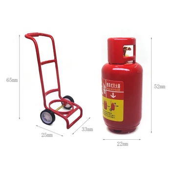 

1:12 Dollhouse Miniature Alloy Red Fire Extinguisher Home Safety Accessory Toy