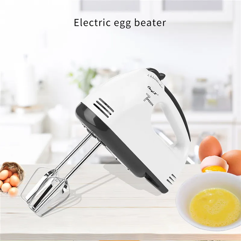 

7 Speed Handhold Electric Egg Beater Blender Stirrer Coffee Cakes Maker Milkshake Mixer Baking Blenders Kitchen Cooking Tool