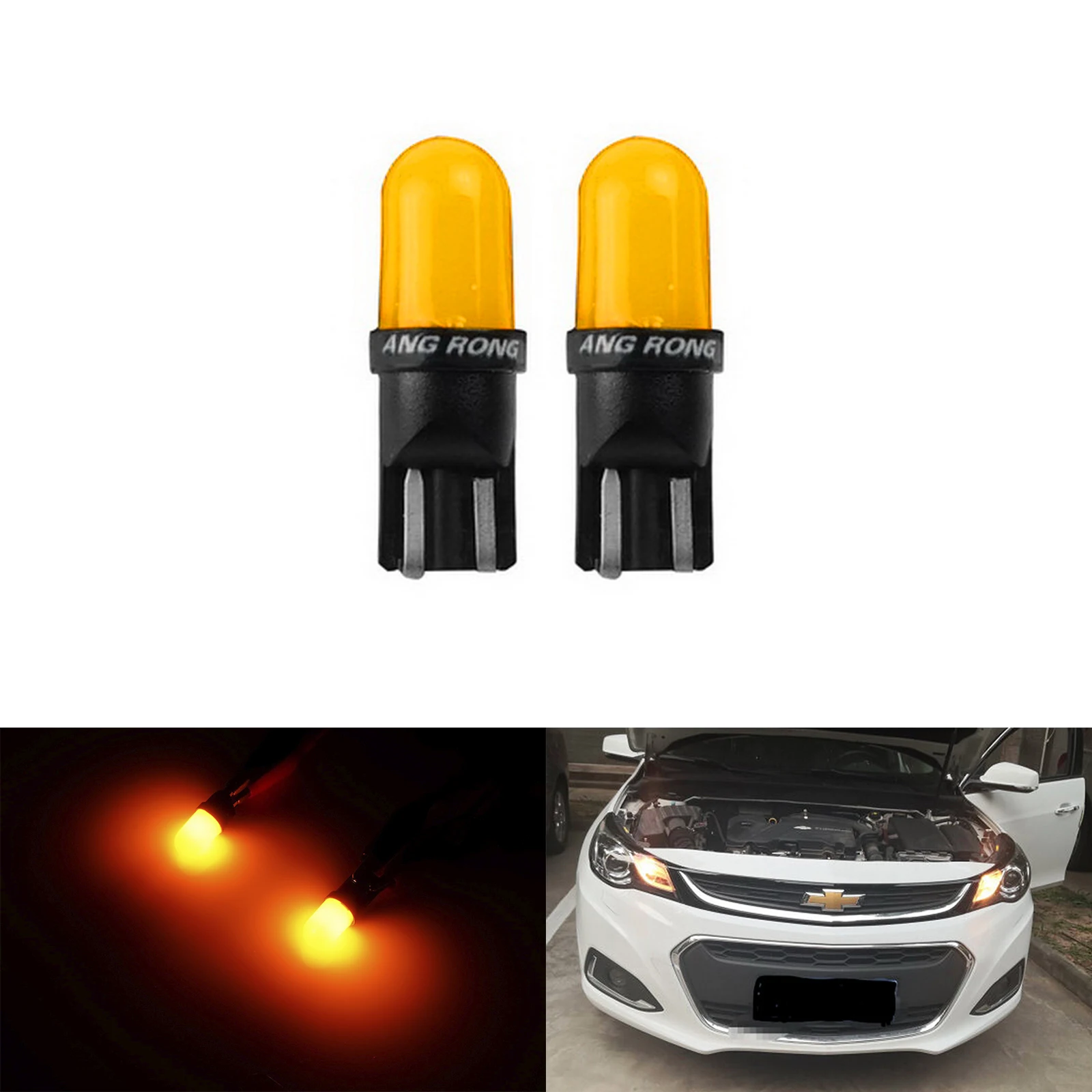 

6 Вт T10 168 194 W5W COB Светодиодный индикатор поворота лампы для салона автомобиля Купол боковой Клин свет Янтарный