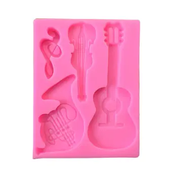 

Musical Instruments Resin Mold Guitar Violin Keychain Pendant Epoxy silicone Resin Mold for DIY crafts