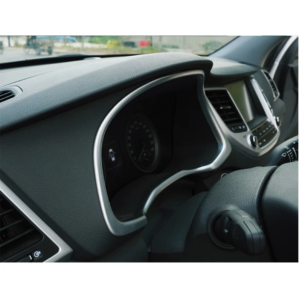 Накладка на приборную панель автомобиля для Hyundai Tucson Авто приборная панель рамка Украшение Наклейка Стайлинг автомобиля