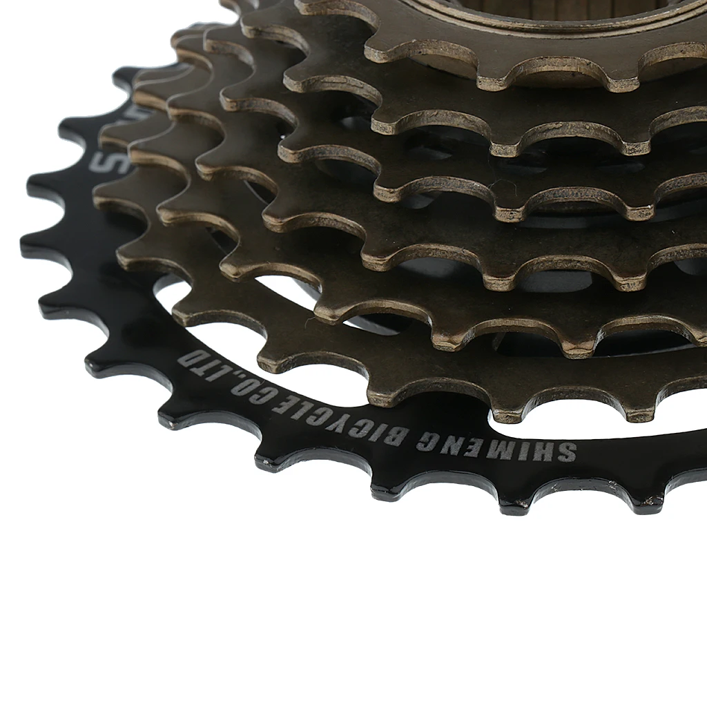 7-Speed Tourney Bicycle Freewheel Bike Sprocket 7 Speed Cassette 14-16-18-20-22-24-28T for Mountain MTB Bike