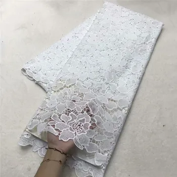 

Free Shipping new arrival african Water Soluble lace fabrics high quality multi color cord lace guipure lace fabric for women