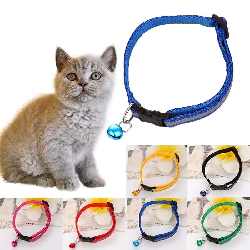 

Reflective Bell Dog Cat Pet Collar Kitten Chihuahua Adjustable Small Dog Collar Pet Product Accessories
