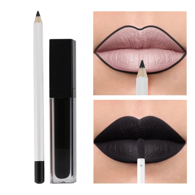 

Custom Your Logo Wholesale 16 Colors DIY Lip Liner Lipstick Set Matte Liquid Lipgloss Kit Private Label