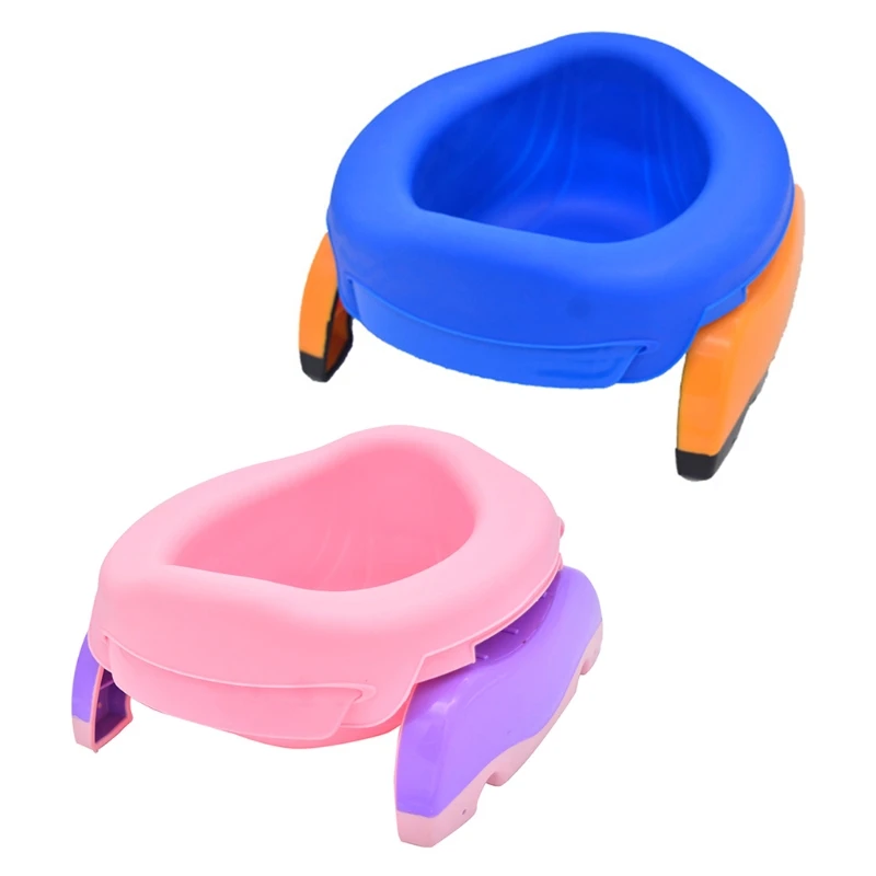 Orinal plegable de viaje portátil para niños, orinal de entrenamiento para bebés, niñas, niños pequeños, asiento de plástico seguro, silla de inodoro