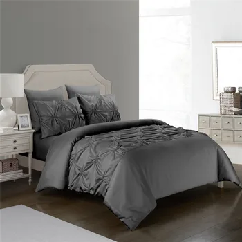 

Fashion bedding Set Jacquard Pure Color Pattern Simplicity Quilt Cover Pillowcase 3pcs