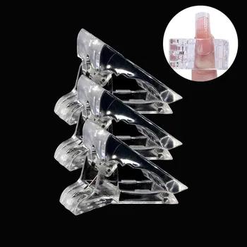 

Nail Clip Transparent Reuse Extension Tool Nails Tray Nail Art DIY Manicure Mold Durable Fixed Clip on Nail