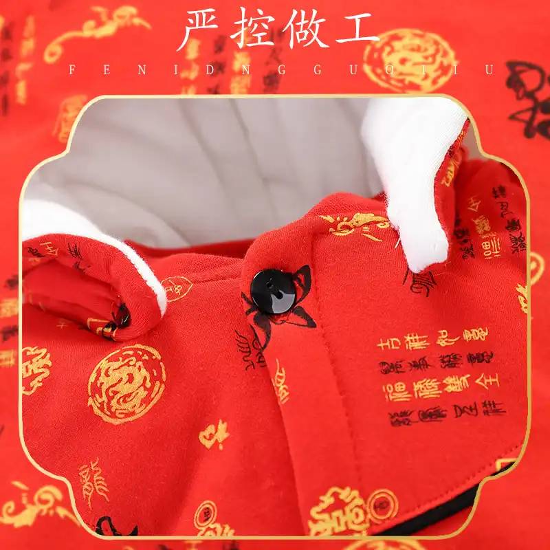 Chinesischer Stil Baumwolle Babykleidung Onesies Unisex Herbst Und Winter Strampler Tang-Anzug Winter Schnee Anzug