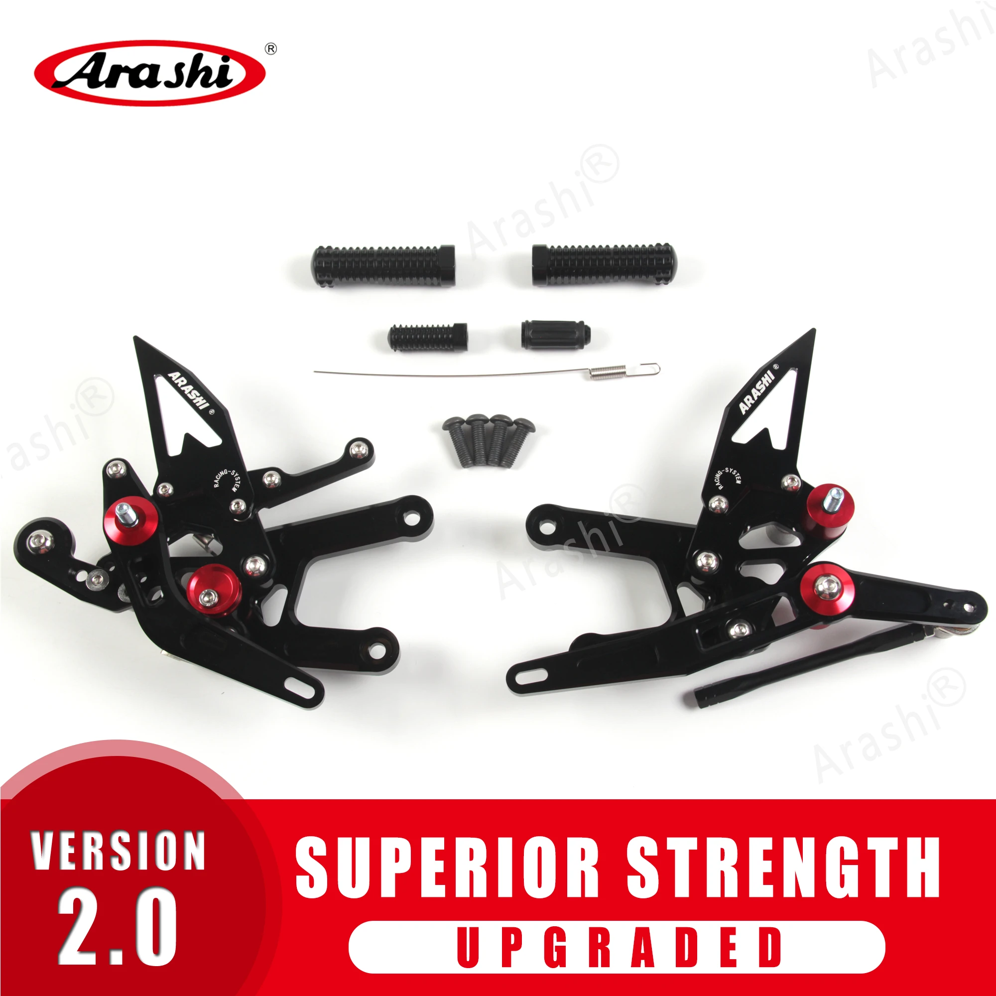 Arashi Регулируемая подставка для ног YZF R6 2017- 2021 CNC YAMAHA 2017 2018 2019 2020 наездник задний