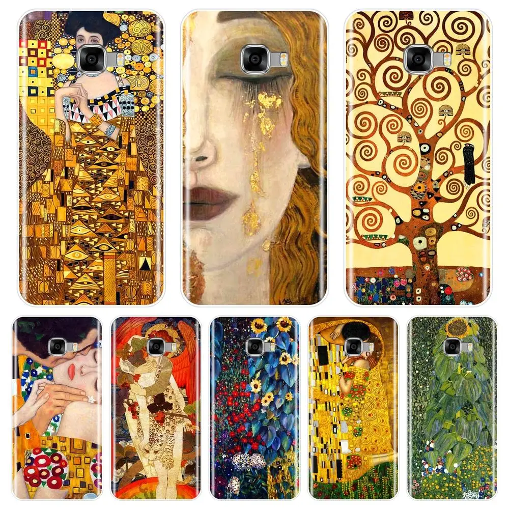 Для Samsung Galaxy C9 C7 C5 Pro Чехол для телефона силиконовый чехол Gustav Klimt The Kiss Art мягкий C8 |