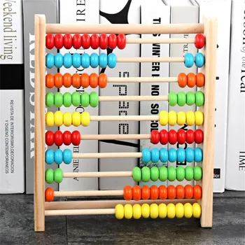 

Mini Wooden Abacus Educational Toys Children 100 Beads Abacus Montessori Learning Math Toy Numbers Counting Calculating Frame