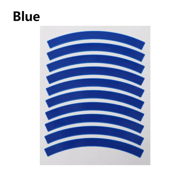 10Pcs Children's Balance Bike Reflective Sticker Wheel Decals Reflective Tire Applique Tape Safety Stickers Bicycle Accessories blue