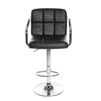 

Bar Stools Synthetic Leather Cushion Swivel Chair Height Adjustable Tabouret with Footrest Barstool