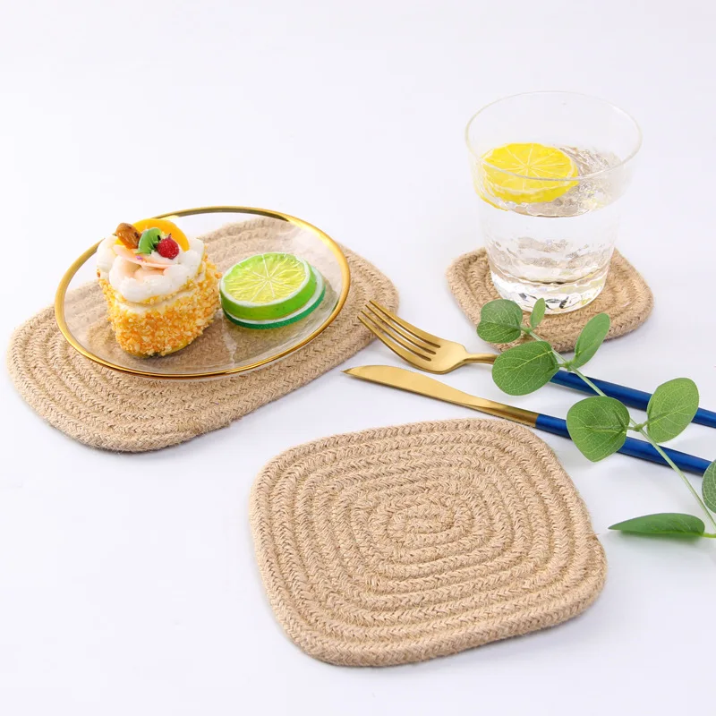 Столовые приборы из хлопчатобумажной веревки столовые ручной работы настольные