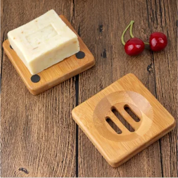 

Natural Wooden Bamboo Soap Box Anti-slip Wooden Soap Tray Holder Storage Soaps Rack Container for Bath Shower Plate Bathroom Hot