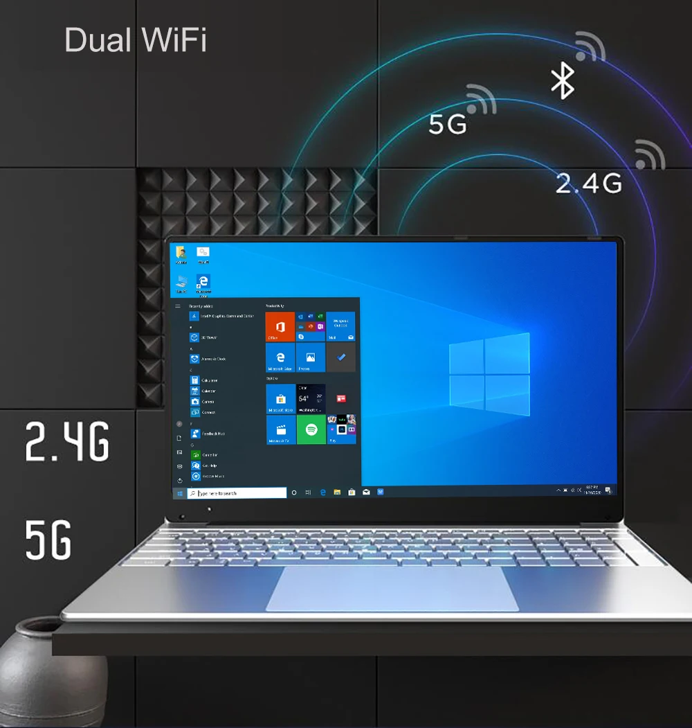 Intel-ordenador portátil de 15,6 pulgadas, Notebook con Windows 11 Pro, 1920x1080, 12GB de RAM, 256GB/512GB/1TB, SSD, puerto HDMI, Windows 11 - Imagen 5