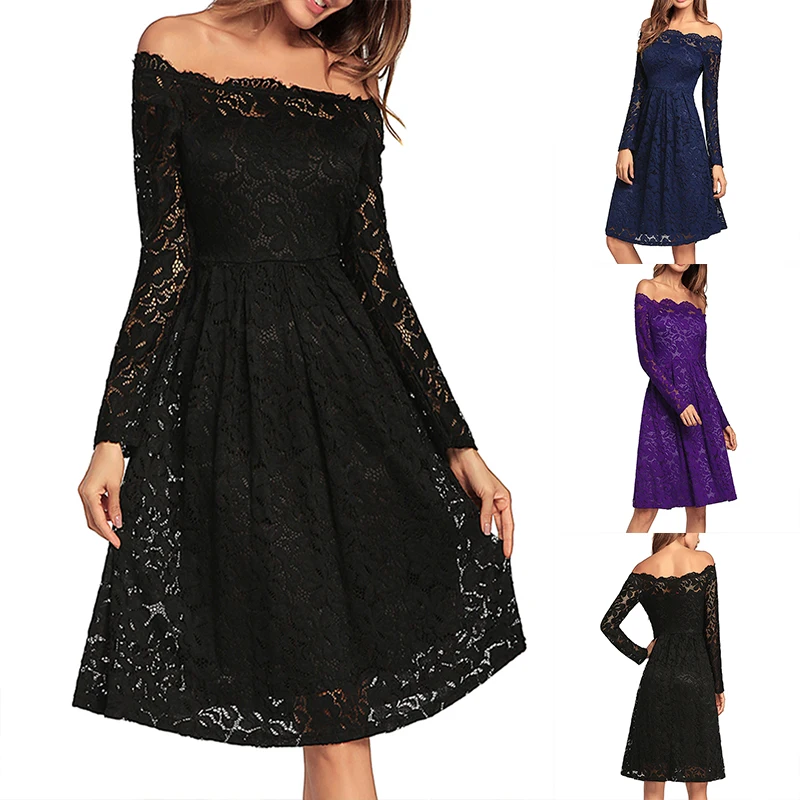 

2020 Lace Black Dress Women Strapless Spaghetti Camisole Hollow Sexy Plus Size Mid Dresses Party Dress Wrap Chest 2XL Vestidos