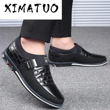 

Genuine Leather Mans footwear Large Size 38-48 Mens shoes casual Slip On Oxford shoes for men Lattice Loafers 2020 New