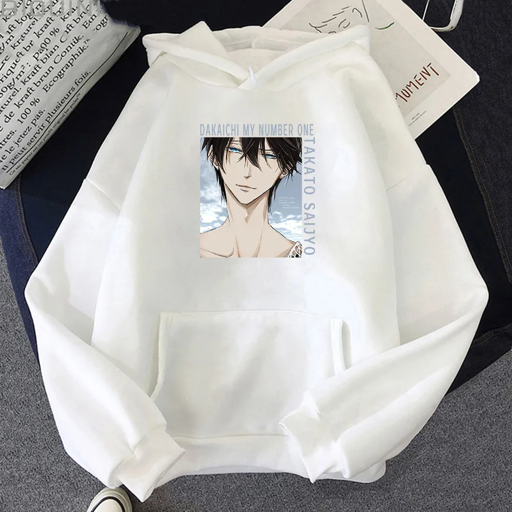 

TAKATO SAIJYO Anime Hoodies Women Dakaichi My Number One Print Spring/Autumn Streetwear Oversized Sweatshirts Aesthetic Harajuku