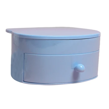 

Double Jewelry Storage Box Drawer Type Cosmetic Case with Mirror Dresser