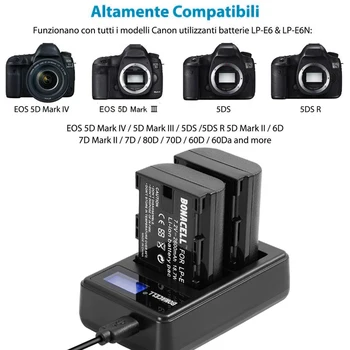

BG-E6 Battery Dual USB Charger for Canon E XC 10 MARK III 5d MARK IV EOS 5Ds EOS 6d 7d MARK II BG-E14 BG-E13 BG-E11 BG-E9 BG-E7