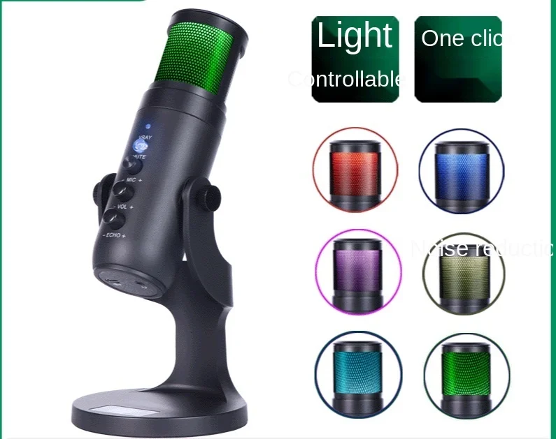 color atmosphere light condenser microphone for USB computer live karaoke recording Conference mesa de som Hot Sale | Электроника