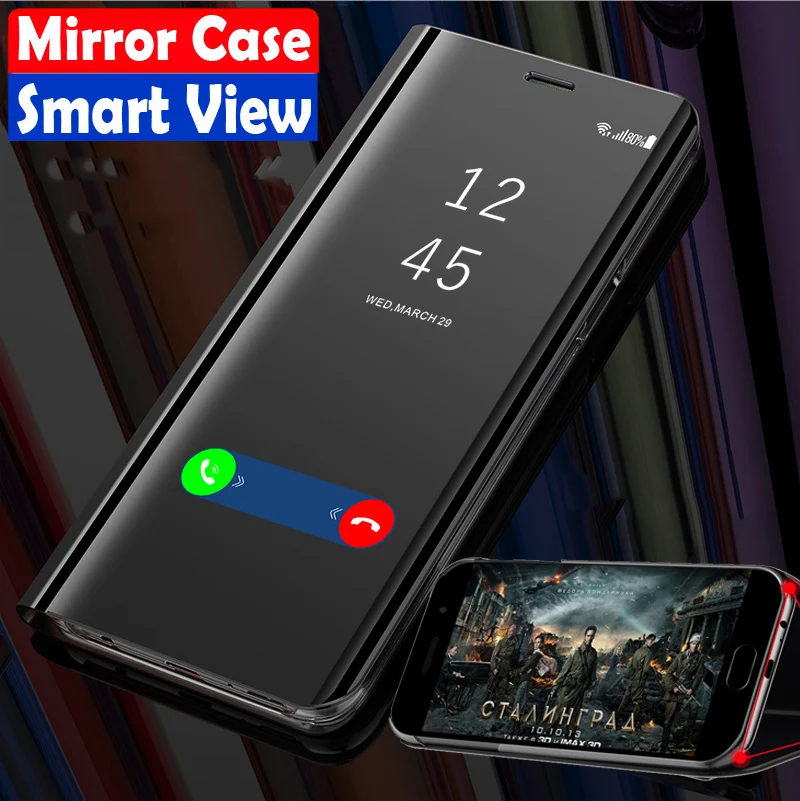 Зеркальный флип-чехол для Huawei Honor 9C 9A 9S 9X 8A 8X 20 10i 10 Lite 30 Pro Y8P Y7P Y6P Y5P Y9S P30 Y7 Y6 2019