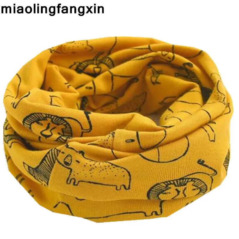 Autumn Winter Girls Cotton Scarf Kids Scarf Bibs LIC Boys Girls Scarves Lovely Kids Collar Children Bufandas O Ring
