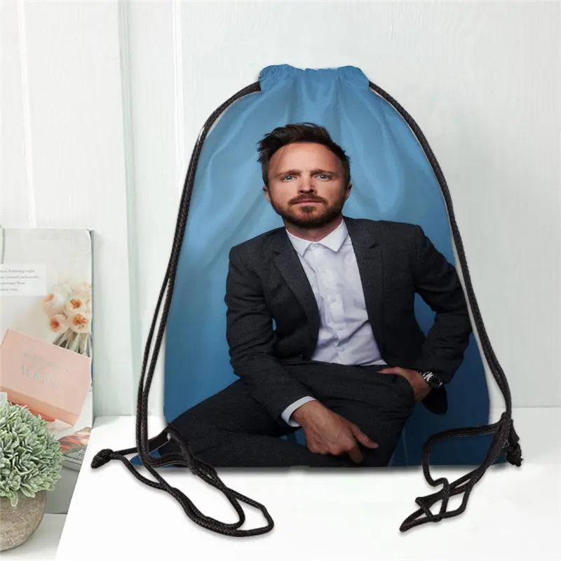 Hot Aaron Paul Printed backpack drawstring bag satin soft shoe bags to school custom Logo bags for women - Цвет: 7