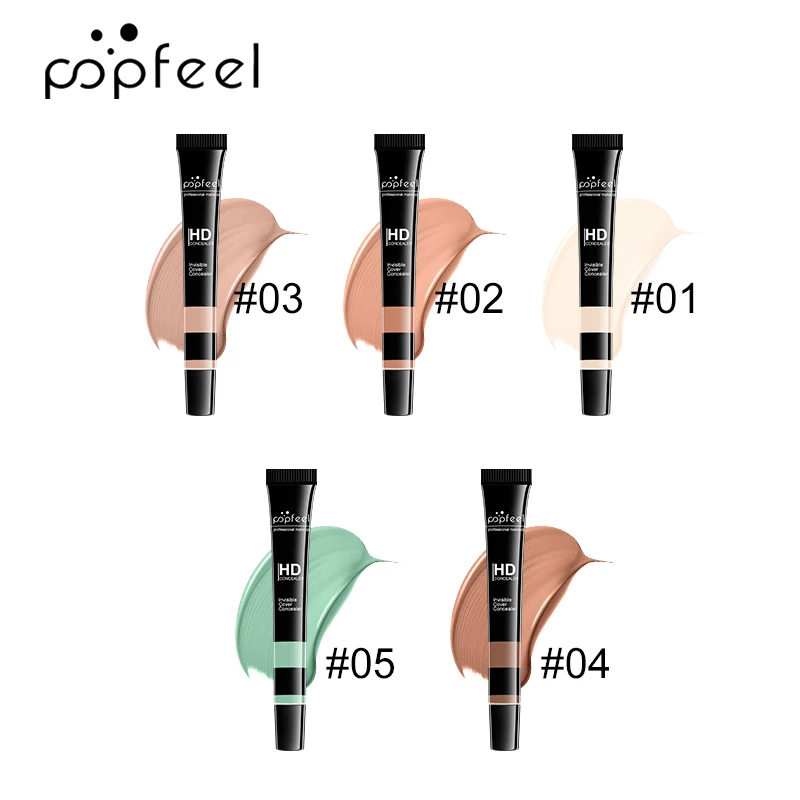 POPFEEL 5 цветов консилер для скрытия недостатков лица покрытие акне красный