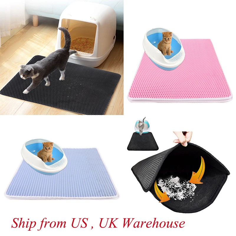 

Waterproof Pet Cat Litter Mat EVA Double Layer Cat Litter Trapping Pet Litter Cat Mat Clean Pad Products For Cats Accessories