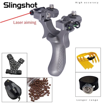 

Big power Rubber Band Slingshot High precision Catapult Traditional Outdoor Shooting Professional Fast Bow Hunting Accessories